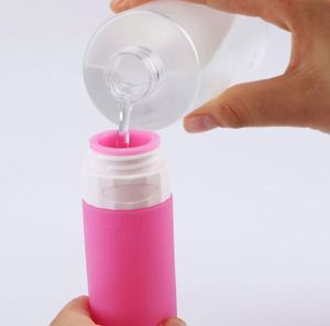 Kit de voyage personnalisé avec logo, flacons souples en silicone approuvés, vides, pour shampoing, gel douche, liquides, rechargeables - Product Image 2
