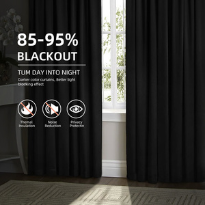 Rideaux Ondulés de Luxe Prêts à Poser, Qualité Hôtelière, Isolants Thermiques, avec Voilages Blancs pour Traitements de Fenêtre - Product Image 2