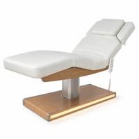 Lit de beauté électrique à 3 moteurs, base en métal, capacité de charge de 200 kg, télécommande, hauteur réglable, microblading, soins de la peau, salon
