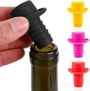 Accessoires de cuisine étanches : Bouchons de bouteille de vin et bouchons de flacon réutilisables en silicone - Product Image 1