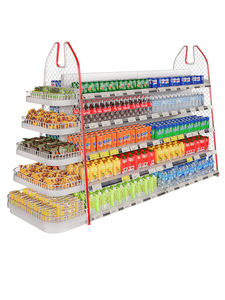 डबल पक्षीय पेय काउंटर द्वीप शेल्फ डबल-पक्षीय सफेद ठंडा-रोल स्टील 5-पेय के लिए - Product Image 1