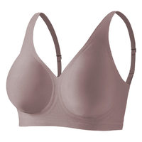 Soutien-gorge sans coutures et confortable avec maintien supérieur froncé et prévention de la chute pour lingerie féminine