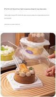 Boîte d'emballage en plastique transparente de 4 pouces, boîte à dessert transparente pour la pâtisserie, petite boîte à gâteau roulé, boîte à lasagnes, boîte à mousse