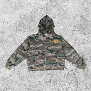 เสื้อฮู้ดซิปสองชั้นแบบกลับด้านได้ ลายพราง ผ้าคอตตอนถักแบบวาฟเฟิล หนานุ่ม อุ่นสบาย ไซส์ XL - Product Image 5