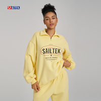 Vêtements de créateur Marques célèbres Ensembles de luxe pour femmes avec logo brodé sur mesure Sweat-shirt à demi-fermeture éclair et pantalon de jogging Ensemble pour femmes