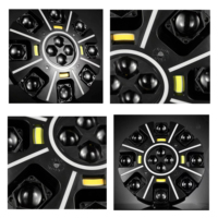 Lumière DJ LED à faisceau rotatif RGBW à 8 bras, laser et stroboscope