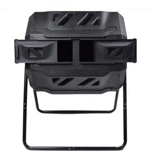 Factory Wholesale Plastic Heavy Duty 42 Gallon Dual Chamber Rotating Bin Garden Compost Tumbler Bin Outdoor