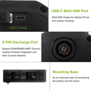 BOX-05 Bouteille d'eau <span class=keywords><strong>externe</strong></span> Ebike <span class=keywords><strong>Batterie</strong></span> 24V 36V 48V 10Ah 15Ah Down Tube AKKU 21700 BMS USB-C 65W <span class=keywords><strong>pour</strong></span> <span class=keywords><strong>vélo</strong></span> <span class=keywords><strong>électrique</strong></span> 250W-500W - Product Image 5