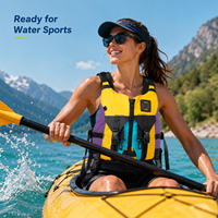 Gilet de sauvetage pour sports nautiques pour adultes à haute flottabilité 150N, tissu Oxford réglable, pour kayak, rafting, navigation de plaisance, pêche