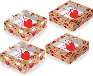 Boîtes de friandises pour la Saint-Valentin, boîte en papier transparente pour fête d'amour de la Saint-Valentin, boîte cadeau en papier en forme de cœur pour la Saint-Valentin - Product Image 1