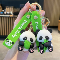 Nuevo Llavero con Colgante de Panda, Muñeco de Peluche de Dibujos Animados, Recuerdo, Colgante Base, Colgante Pequeño para Bolso de Mujer, Colgante para Parejas