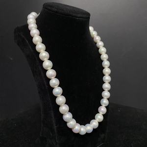 Vente en gros <span class=keywords><strong>de</strong></span> <span class=keywords><strong>collier</strong></span> <span class=keywords><strong>de</strong></span> perles d'eau douce Edison blanches rondes <span class=keywords><strong>de</strong></span> qualité 10-11mm 2A pour bijoux à bricoler soi-même avec fermoir en argent sterling 925 - Product Image 3