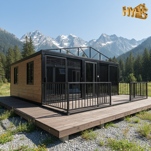 Maisons préfabriquées de luxe en conteneurs d'acier de 20 pieds, pliables pour le transport, avec <span class=keywords><strong>tiroir</strong></span> coulissant, extensibles, à une seule aile, pour chambre moderne, école, gymnase - Product Image 1