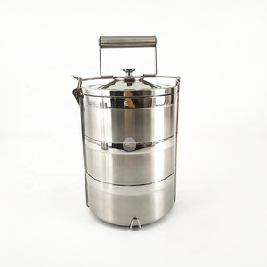 Toptan bento kutuları ile 201/304 paslanmaz çelik hint <span class=keywords><strong>indian</strong></span> in kutusu 3 tier yemek kabı kilit gıda taşıyıcı - Product Image 6