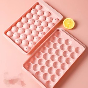 Essenswert-Silikon runde Eiskugel-Herstellungsform Minikreis-Eiswürfelschale mit Deckel Eiskugelherstellungsform Gefrierschrank - Product Image 5