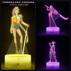 Vente en gros de lampes de nuit LED 3D décoratives pour la maison, style K-POP Demon Hunters, avec télécommande, pour chambre à coucher - Product Image 5