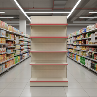Étagère murale de supermarché CMJ 1996 Factory, en métal de qualité industrielle de 1,2 mm, capacité de 65 kg, pour l'affichage en magasin d'alimentation