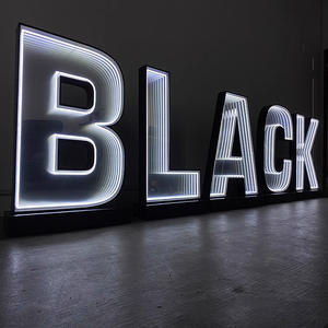 องค์ประกอบตกแต่งอลูมิเนียมไฟ LED แบบปรับแต่งได้อุปกรณ์ตกแต่งสัญลักษณ์รูปกระโจมแบบไม่มีที่สิ้นสุดสำหรับใช้ในบริษัท - Product Image 2