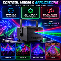 Laser d'animation RGB 2W 3W 5W 15Kpps DMX512, activé par le son, pour DJ, club, scène, avec 255 motifs intégrés, mariage, IP65