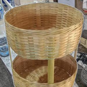 Handmade Woven Natural Wooden Chips <b>Basket</b> High Quality <b>Picnic</b> Wooden <b>Baskets</b> <b>Picnic</b> Storage - Product Image 2