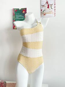 <span class=keywords><strong>Maillot</strong></span> <span class=keywords><strong>de</strong></span> <span class=keywords><strong>bain</strong></span> une pièce rétro à œillets, asymétrique, couleur unie, séchage rapide et antibactérien, en polyester/nylon - Product Image 2