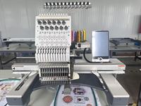 Tête unique 12-15 aiguilles industrielle personnalisée machine à broder informatisée moteur pompe marques YUNFU focalisé numérique