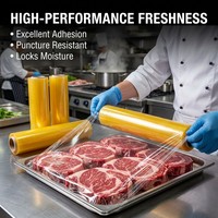 Rouleau de film alimentaire souple en PVC de qualité alimentaire pour snacks et cuisine, 300m, 500m, 1000m, approvisionnement en vrac