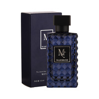 Eau de Toilette pour Homme WARMKISS de Haute Qualité, Parfum Élegant et Durable, Charme de la Terre, Bois Sauvage Bleu