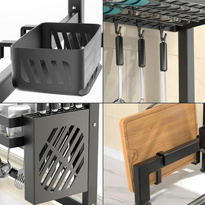 ชั้นวางจานโลหะสำหรับครัว วางเหนืออ่างล้างจาน สแตนเลส 2 ชั้น อุปกรณ์ครัว ชั้นวางจาน - Product Image 6