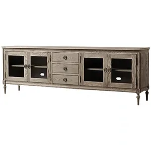 American country retro simple fashion living room solid wood storage decorative TV cabinet