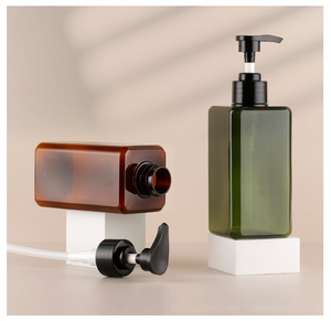 ชุดขวดแชมพูพลาสติกทรงสี่เหลี่ยมสะพายไหล่แบนหรูหราสำหรับโรงแรม - Product Image 2