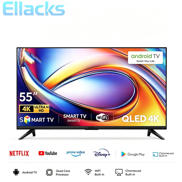 Affordable Android 55Inch 4K Smart TV QLED UHD LED WIFI Television 32 43 50 55 65 75 85 Inch for Cinema Experience South America