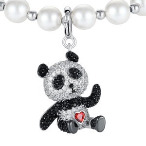 Yilun จี้925รูปหมีแพนด้าน่ารักทำจากเพชร CZ ที่มีเสน่ห์สำหรับสร้อยข้อมือและสร้อยคอ - Product Image 5