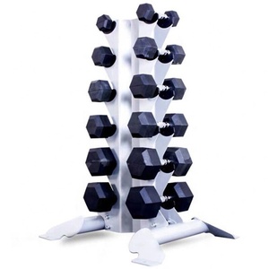 Trasporto per il fitness di peso esagonale rivestito di gomma di sollevamento pesi palestra <span class=keywords><strong>5</strong></span> <span class=keywords><strong>kg</strong></span> <span class=keywords><strong>manubri</strong></span> - Product Image 6