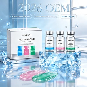 Kit de sérum multi-activant OEM GHK Cu PDRN Centella Extract pour le soin du visage et du cou, raffermissant la peau, 10 ml x 3 flacons - Product Image 5