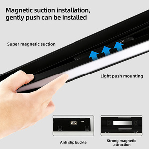 Luz de Rejilla Negra de Aluminio LED TmallGenie, Regulable, <span class=keywords><strong>Precio</strong></span> de Fábrica al por Mayor, Control Inteligente, Riel Magnético Lineal Comercial, DC48V - Product Image 4