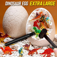 Kit d'excavation d'œufs de dinosaures, ensemble de jouets d'archéologie avec 12 figurines de dinosaures et outils, cadeau éducatif STEM pour enfants