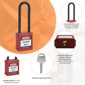 <span class=keywords><strong>Cadenas</strong></span> de sécurité Elecpopular 2025 en acier à longue anse, isolation en nylon, roulement à billes, revêtement poudré, certifié CE pour achats en gros - Product Image 4