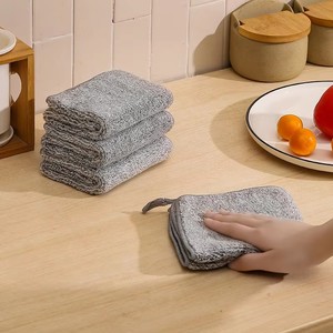 Chiffon de nettoyage en fibre de charbon de bambou pour la maison, chiffon de nettoyage à suspendre pour la cuisine, essuie-tout écologique pour cuisine grasse - Product Image 4