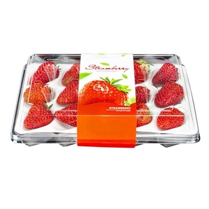 Boîte alimentaire en plastique transparente en forme de fraise pour l'emballage, barquettes à emporter, conteneur à fraises pour aliments - Product Image 2