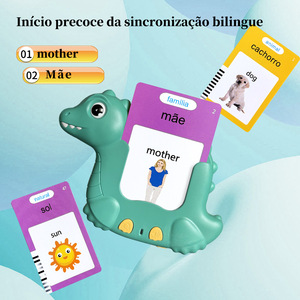 Tarjetas de Memoria Interactivas Bilingües en Portugués e Inglés con Dinosaurios, 224/510 Palabras, Juguete Educativo para Niños Pequeños, Certificado CE - Product Image 3