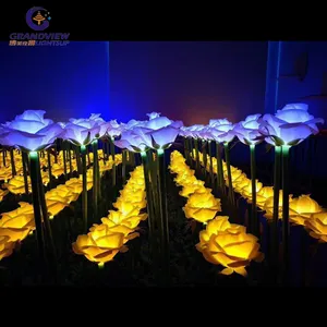 Christmas Decoration Light Outdoor Garden Decoration LED Artificial Rose Lights