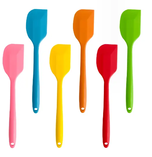 Один кусок многоцветный антипригарный силиконовый шпатель термостойкий пищевой кухонный силиконовый скребок для выпечки Шпатель Инструменты для выпечки