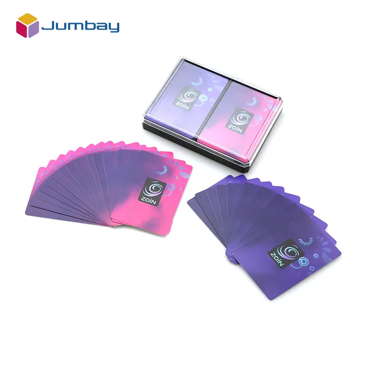 بطاقة اللعب البلاستيكية بشعار مخصص الأكثر مبيعًا زين بسطح مزدوج