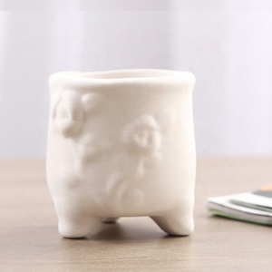 Pot de fleur en céramique écologique pour enfants, kit de peinture et de <span class=keywords><strong>dessin</strong></span>, jouets de coloriage, jardinière en porcelaine pour enfants, design créatif - Product Image 1