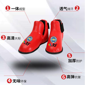 Conjunto de guantes y zapatos de Taekwondo Itf para niños, equipo de protección duradero, equipo de artes marciales Unisex, Xs, S, M, L - Product Image 2