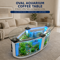 Aquarium en verre ovale écologique, bol à poissons créatif pour poissons rouges, grandes et moyennes tailles, de 1 mètre à 12 mètres, pour bureau/salon