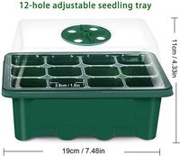 Plateau de semis en plastique pour pépinière, 6 à 12 alvéoles, en PET, pour germination, avec couvercle pour boîte de culture
