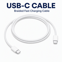 Câble de données USB Type-C vers USB Type-C à angle droit, nickelé, charge rapide 3A, 1m, en nylon tressé, pour téléphone portable