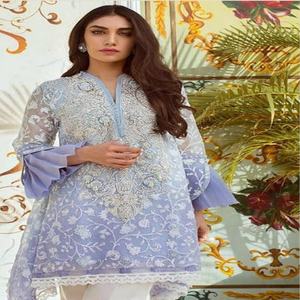 Vestido Salwar Kameez de Algodón con Henna Colorida Pakistaní para Mujer, por AJM - Product Image 6